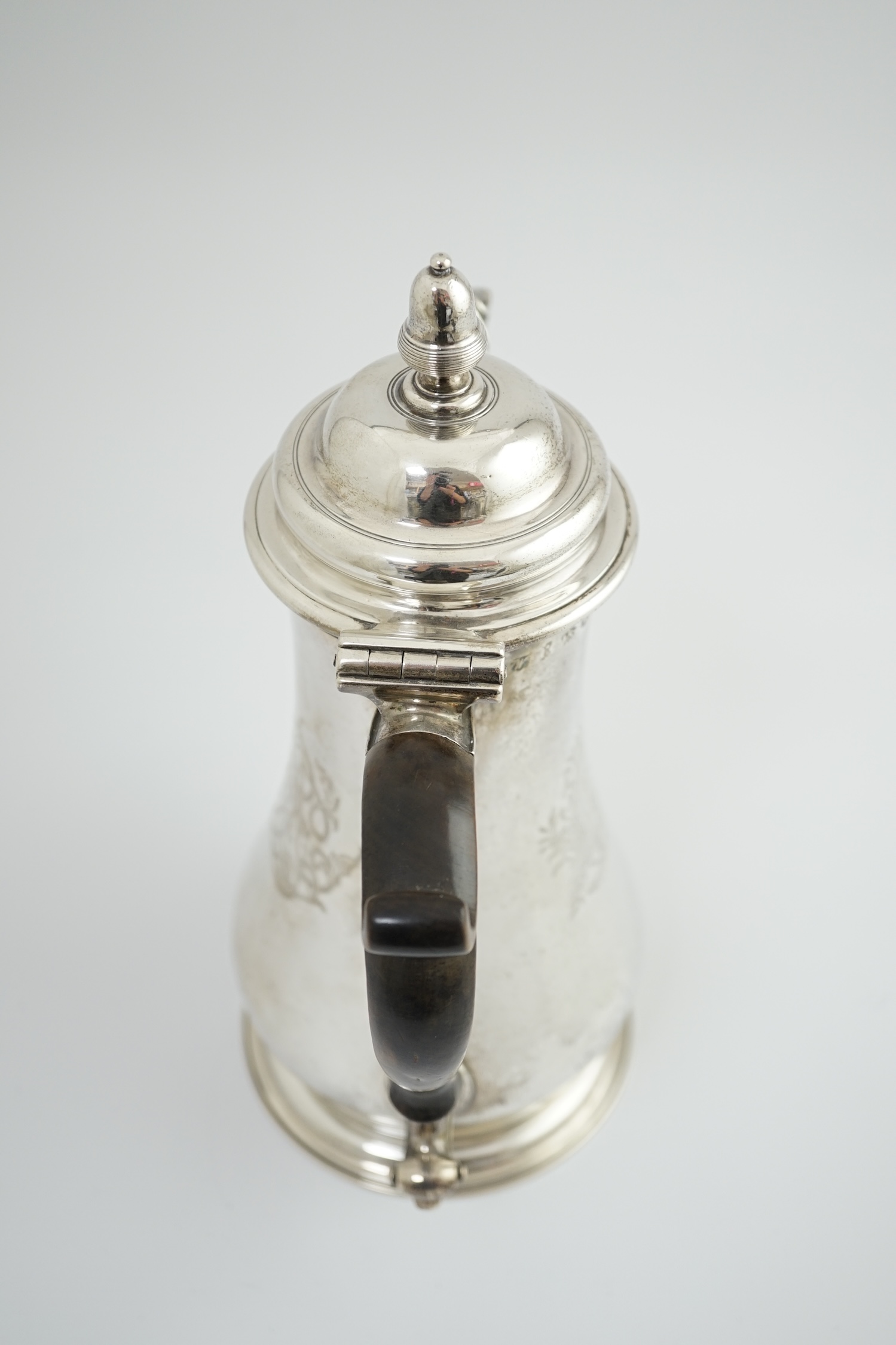 A George II silver coffee pot, by Thomas Whipham